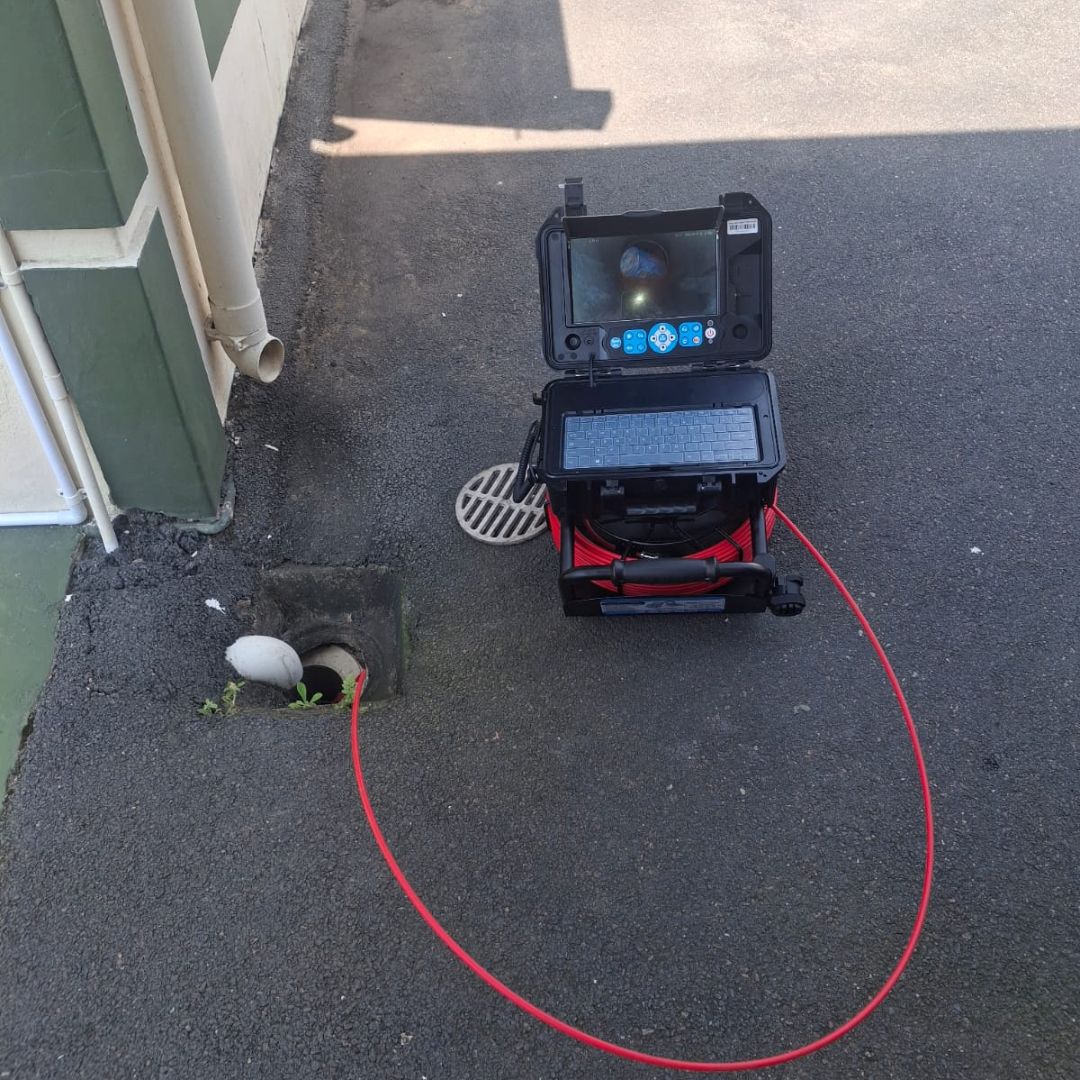 CCTV drain camera inspecting a household pipe in Durban